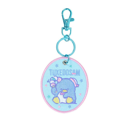 SANRIO TUXEDOSAM EMBROIDERED PATCH KEYCHAIN