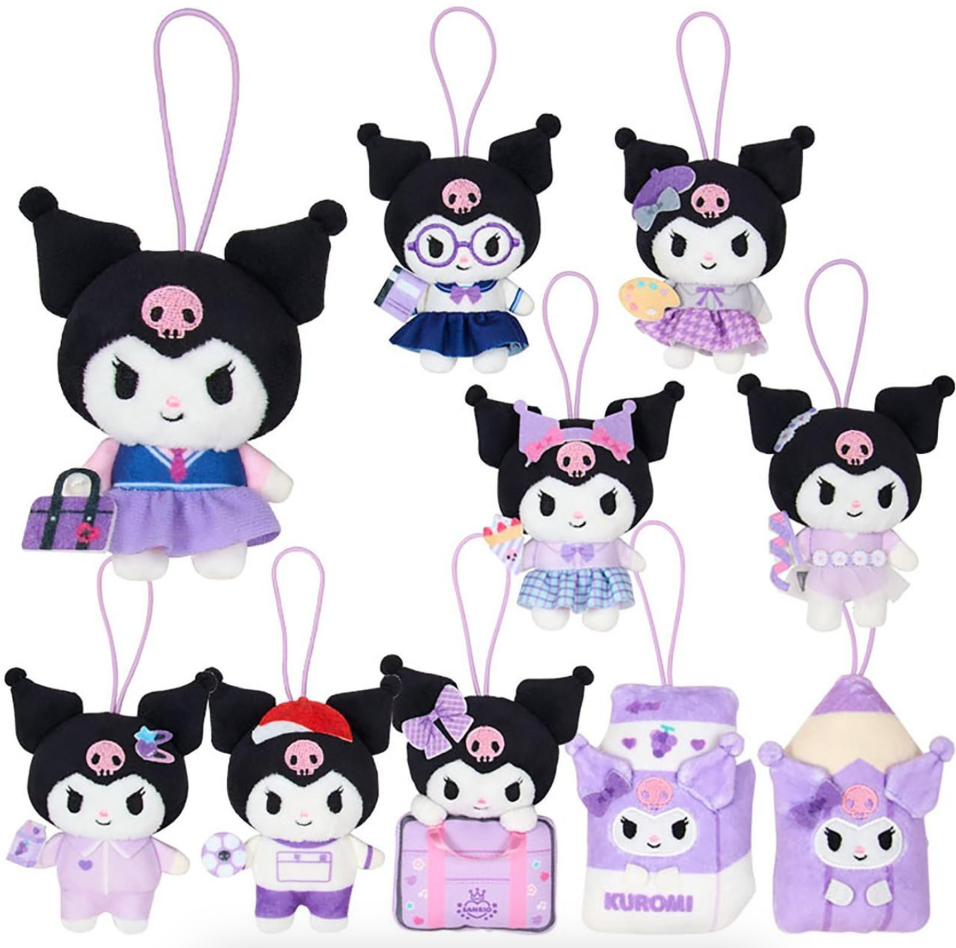 SANRIO ORIGINAL KUROMI PLUSH MASCOT BLIND BOX SCHOOL COLLECTION