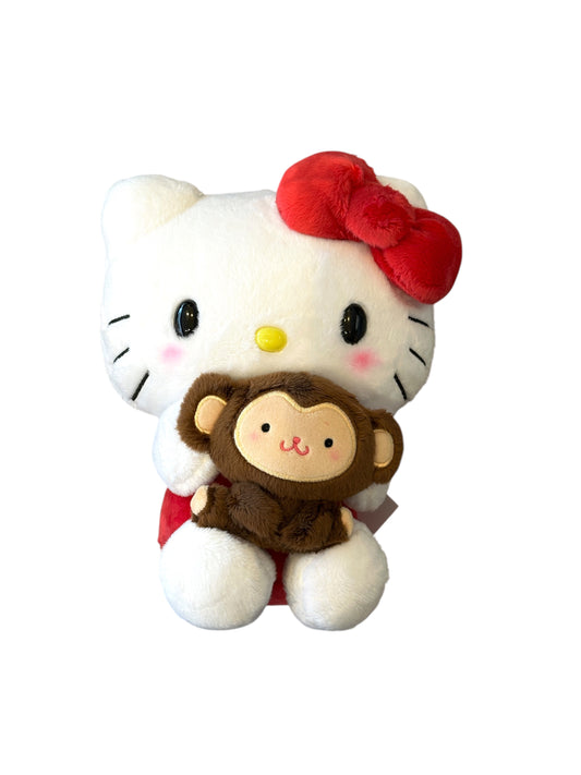 SANRIO HELLO KITTY 8 IN PLUSH BABY CHIMPANZEE HUG