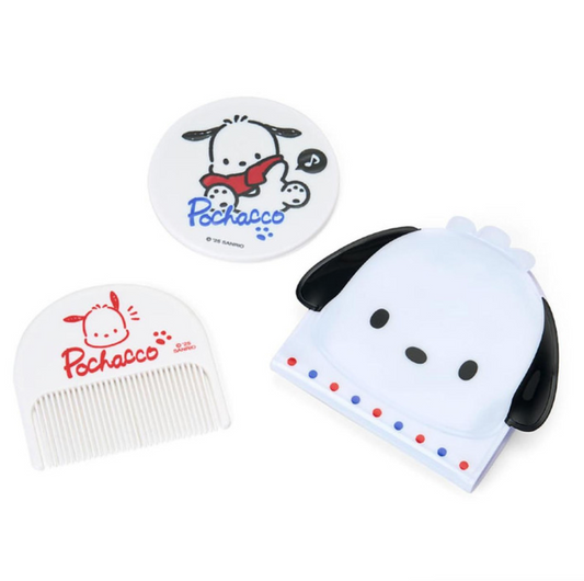 SANRIO ORIGINAL POCHACCO OUTFIT CHANGE MIRROR & COMB SET