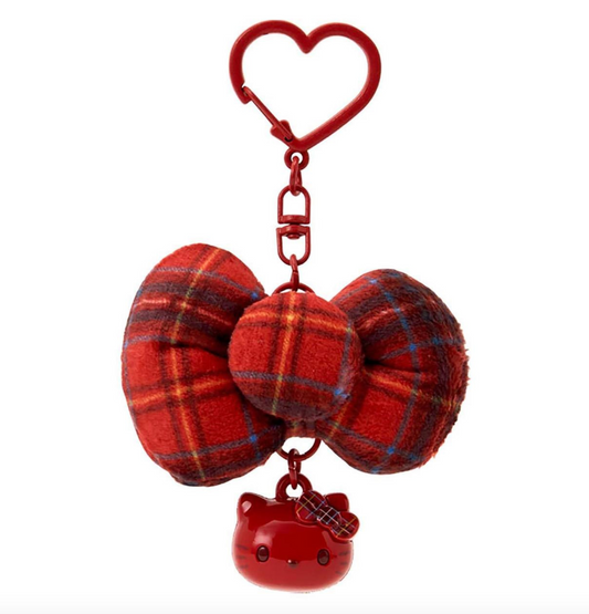 SANRIO ORIGINAL HELLO KITTY RIBBON KEY HOLDER CANDY RED (I LOVE HELLO KITTY FACE)