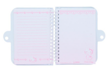 SANRIO ORIGINAL HELLO KITTY Y2K BALLET CORE RING NOTEBOOK WITH HEART PADLOCK
