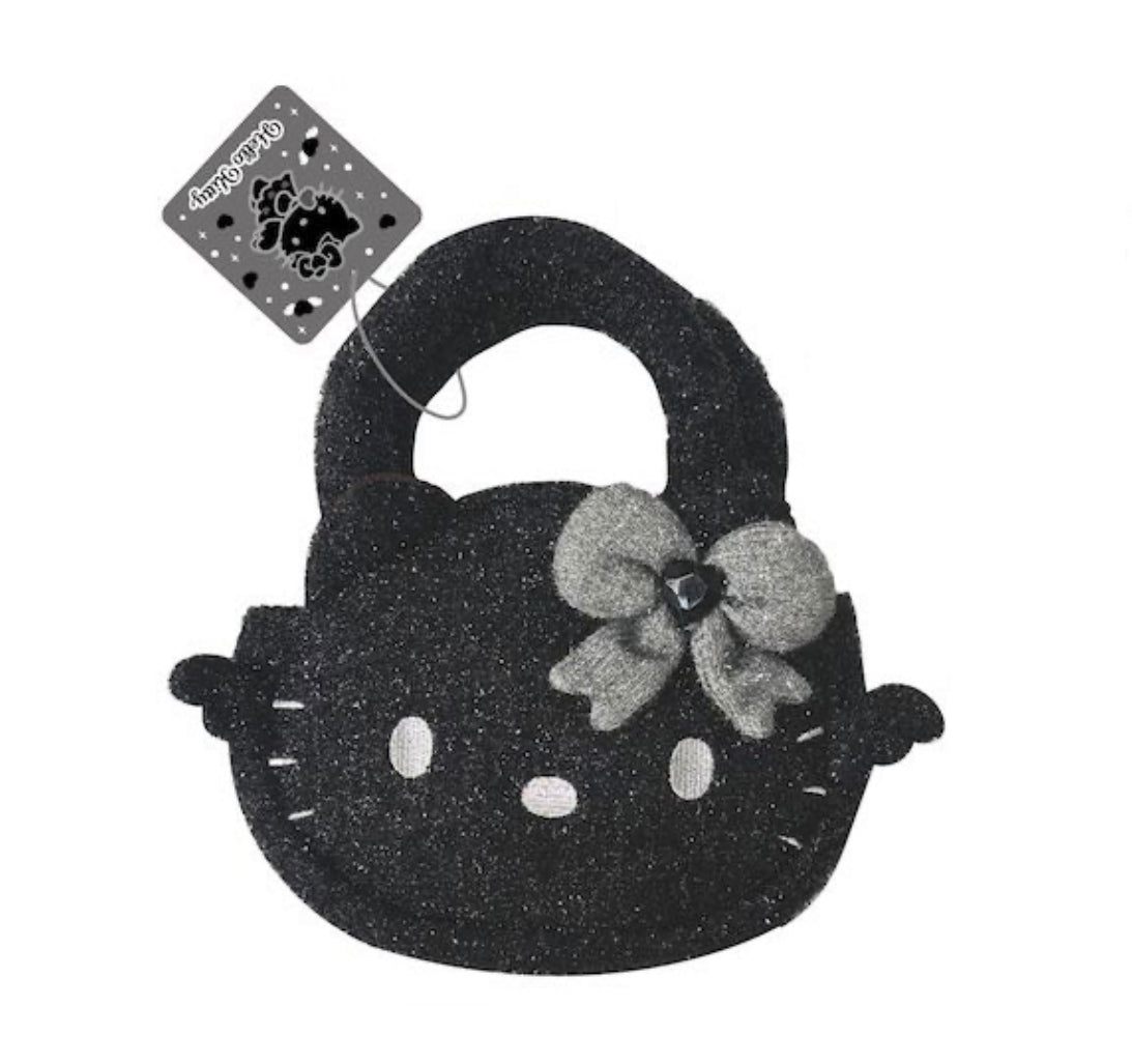 SANRIO HELLO KITTY BLACK GLITTER MINI TOTE BAG