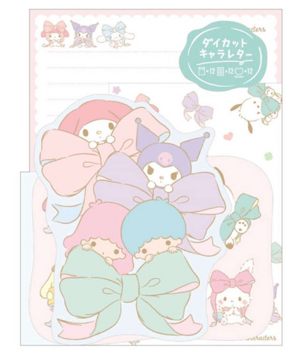 SANRIO JAPAN ORIGINAL CHARACTERS DIE CUT LETTER SET SODA