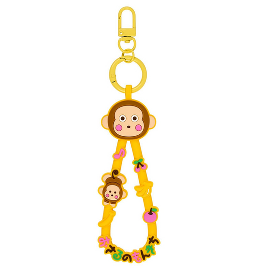 SANRIO ORIGINAL MONKICHI THE MONKEY RUBBER CORE KEYCHAIN