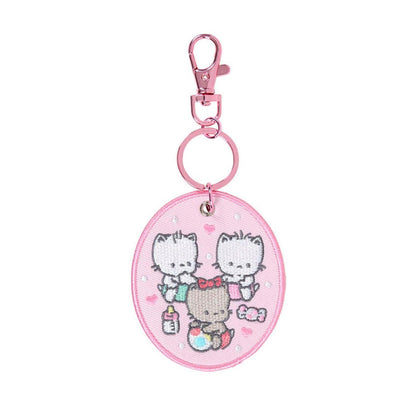 SANRIO NYA NI NYU NYE NYON EMBROIDERED PATCH KEYCHAIN