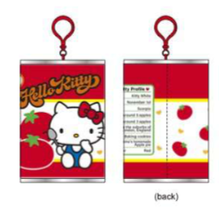 SANRIO HELLO KITTY MASCOT CLIP ON CANNED TOMATOES SUPERMARKET
