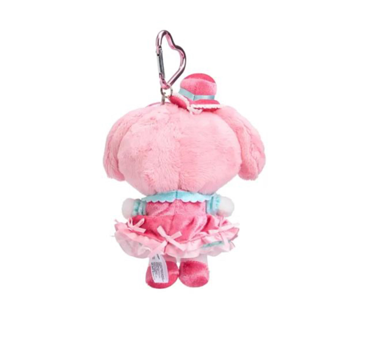 SANRIO MY MELODY 50TH ANNIVERSARY MASCOT HOLDER (PINK AND GREEN TOP HAT)