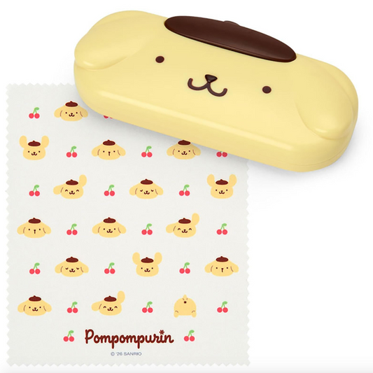 SANRIO ORIGINAL POMPOMPURIN FACE-SHAPED GLASSES CASE