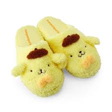 SANRIO ORIGINAL POMPOMPURIN FACE SHAPED SLIPPERS