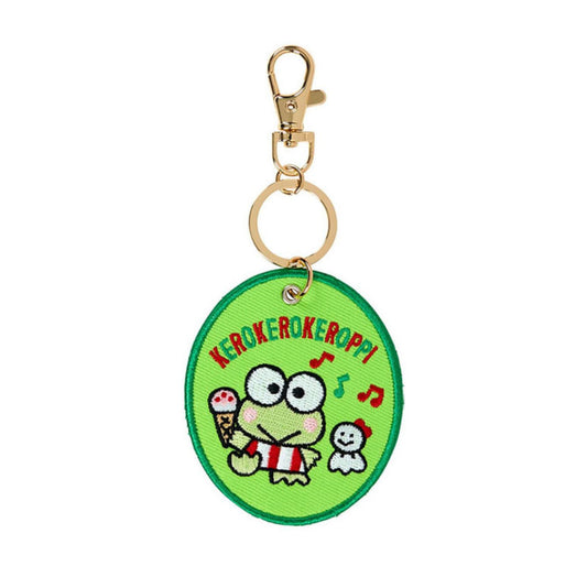SANRIO KEROPPI EMBROIDERED PATCH KEYCHAIN