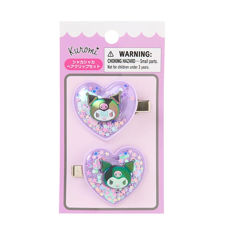 SANRIO ORIGINAL KUROMI KIDS SHAKING HAIR CLIP SET