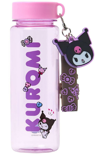 SANRIO ORIGINAL KUROMI CLEAR BOTTLE W/ STRAP