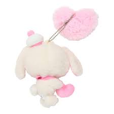 SANRIO ORIGINAL SUGARBUNNIES  FLUFFY HEART MASCOT CHARM / PLUSH