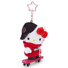 SANRIO JAPAN ORIGINAL HELLO KITTY SKATEBOARD MASCOT CHARM / PLUSH