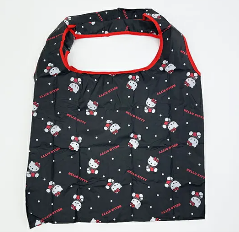 SANRIO ORIGINAL HELLO KITTY ECO BAG WITH POCKET BLACK