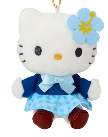 SANRIO ORIGINAL HELLO KITTY MASCOT CHARM / PLUSH HEISEI KOGAL COLLECTION SCHOOL UNIFORM BLUE
