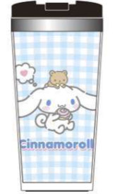 SANRIO CINNAMOROLL DIECUT PASTEL CHECK TUMBLER