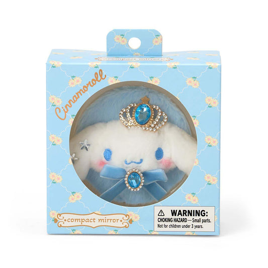 SANRIO ORIGINAL CINNAMOROLL MASCOT DOUBLE COMPACT MIRROR STONE RIBBON