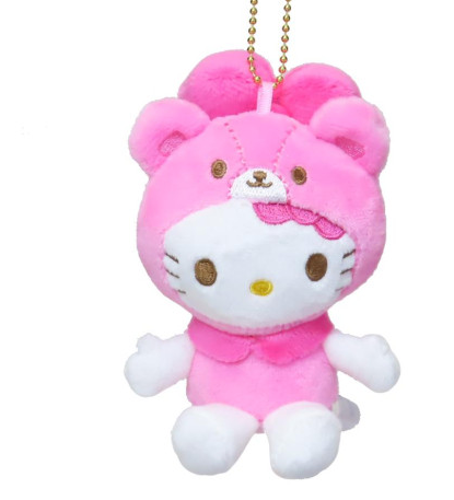 SANRIO ORIGINAL HELLO KITTY MASCOT CHARM / PLUSH TINY CHUM TRANSFORMATION PINK 2025