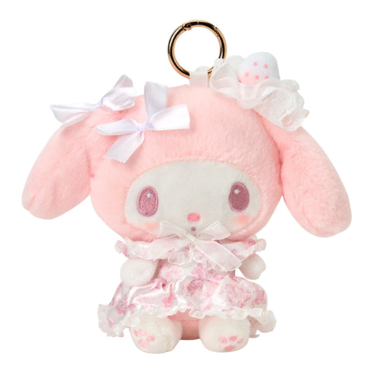 SANRIO MY MELODY WHITE STRAWBERRY TEA TIME MASCOT HOLDER