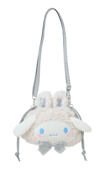 SANRIO ORIGINAL CINNAMOROLL 2 WAY DRAWSTRING SHOULDER BAG FLUFFY SNOW RABBIT