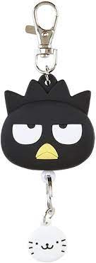 SANRIO JAPAN ORIGINAL BADTZ MARU AUTO RETRACT REEL KEYCHAIN FACE