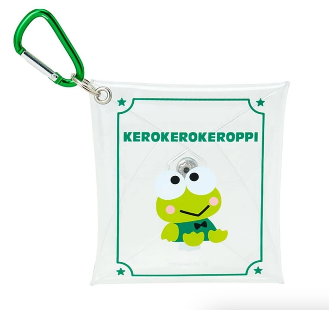 SANRIO ORIGINAL KEROPPI CLEAR ACCESSORY CASE WITH CARABINER