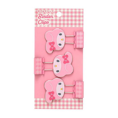 SANRIO MY MELODY 3 PC DOUBLE CLIP SET