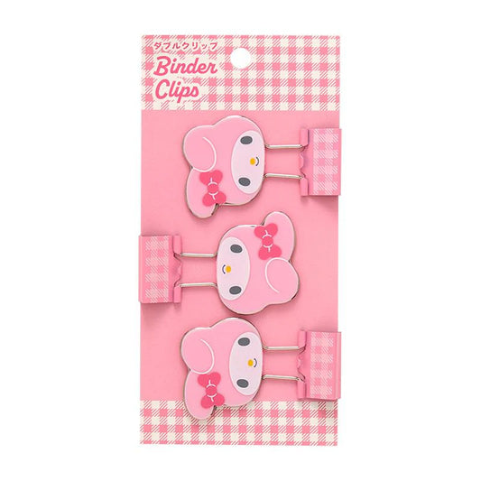 SANRIO MY MELODY 3 PC DOUBLE CLIP SET