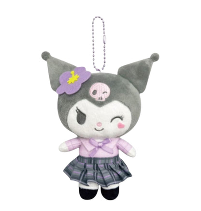SANRIO KUROMI UNIFORM BALL CHAIN MASCOT POUCH