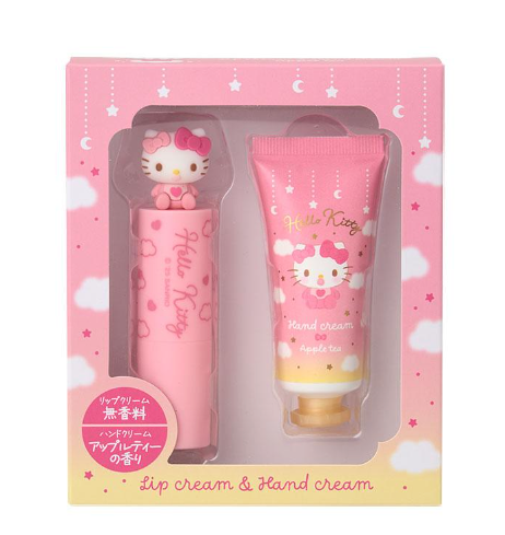 SANRIO ORIGINAL HELLO KITTY LIP BALM & HAND CREAM SET APPLE TEA SCENT