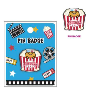 SANRIO GUDETAMA PIN BADGE MOVIE THEATER