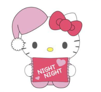 SANRIO HELLO KITTY 12 IN PLUSH PAJAMA W/ PILLOW