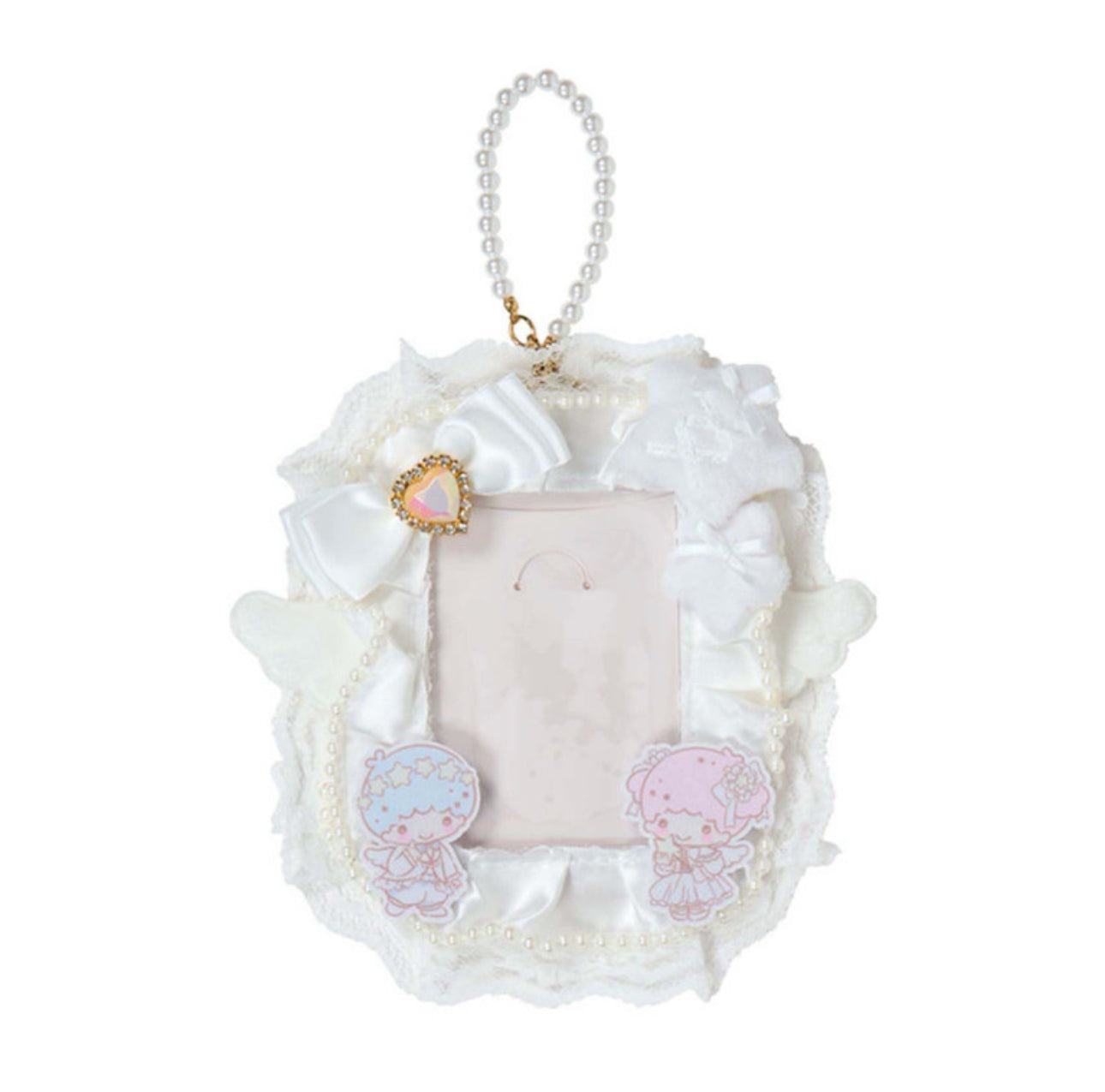 SANRIO LITTLE TWIN STARS TRADING CARD HOLDER ENJOY IDOL PURE WHITE ANGEL