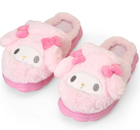 SANRIO ORIGINAL MY MELODY FLUFFY ROOM SLIPPERS