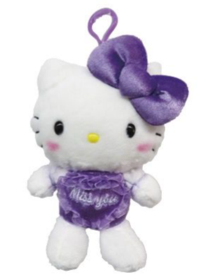 SANRIO HELLO KITTY MISS YOU MESSAGE CLIP ON MASCOT PLUSH KT