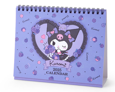 SANRIO JAPAN ORIGINAL KUROMI 2025 TABLE RING CALENDAR