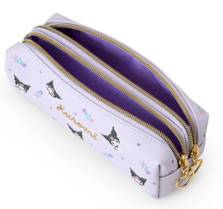 SANRIO ORIGINAL KUROMI DOUBLE ZIPPER PEN CASE