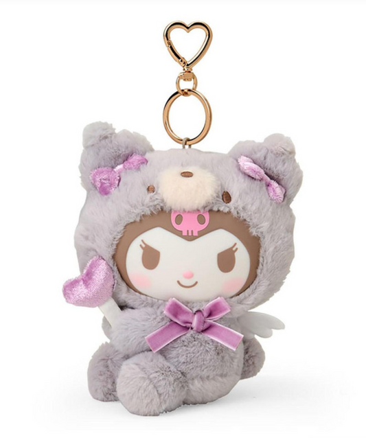 SANRIO ORIGINAL KUROMI MASCOT HOLDER FLUFFY ANGEL BEAR