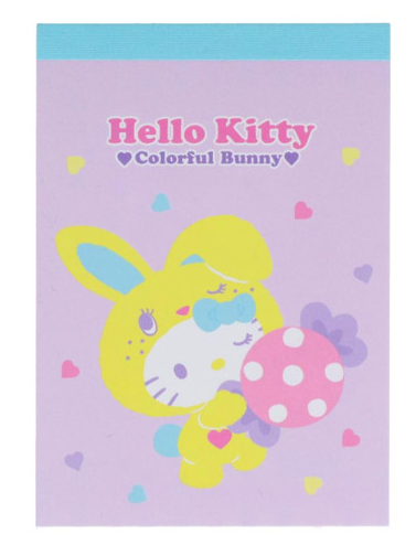 SANRIO ORIGINAL HELLO KITTY MINI NOTEPAD BUNNY 50TH ANNIVERSARY