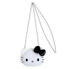 SANRIO ORIGINAL SHOULDER COIN PURSE I LOVE HELLO KITTY BLACK