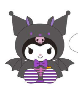 SANRIO KUROMI 10 IN PLUSH BAT HALLOWEEN
