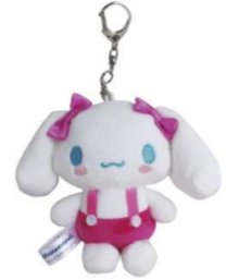 SANRIO CINNAMOROLL MASCOT KEY CLIP PINK DUNGAREES