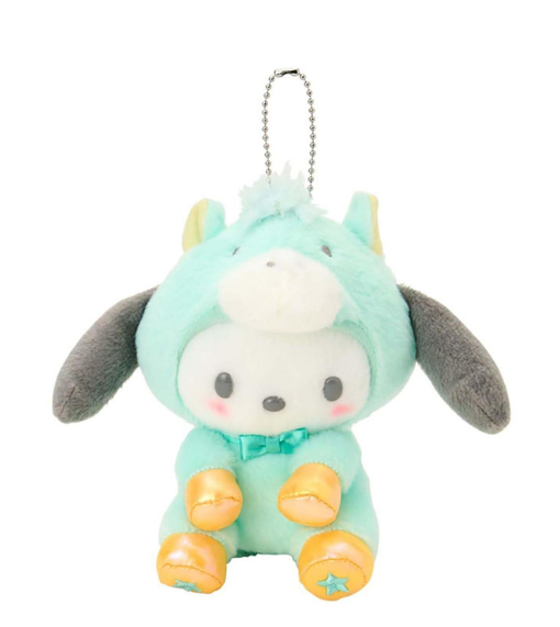 SANRIO ORIGINAL POCHACCO MASCOT HOLDER NEW YEAR ZODIAC YEAR OF HORSE LUCKY MINT
