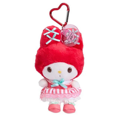 SANRIO ORIGINAL MY MELODY 50TH ANNIVERSARY RED MASCOT HOLDER (RED AND GREEN RIBBON)