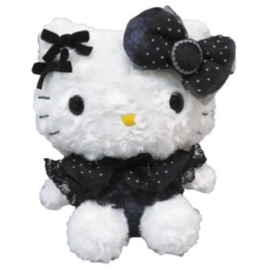 SANRIO HELLO KITTY 8 INCHES POSE BLACK PLUSH