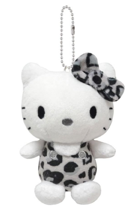 SANRIO ORIGINAL HELLO KITTY MASCOT HOLDER LEOPARD GREY