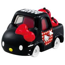 SANRIO JAPAN ORIGINAL HELLO KITTY 50TH ANNIVERSARY BLACK TAKARA TOMY DREAM CAR BLUE