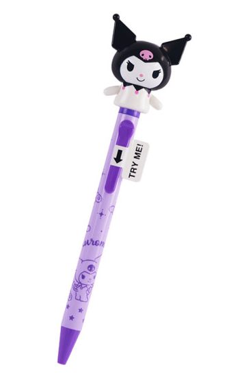 SANRIO ORIGINAL KUROMI BYE BYE ACTION MASCOT BALLPOINT PEN